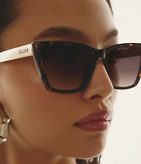 QUAY Women's Call The Shots Remixed 43mm Tortoise Cat Eye Sunglasses