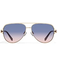 QUAY Women's High Key Twist 51mm Aviator Sunglasses