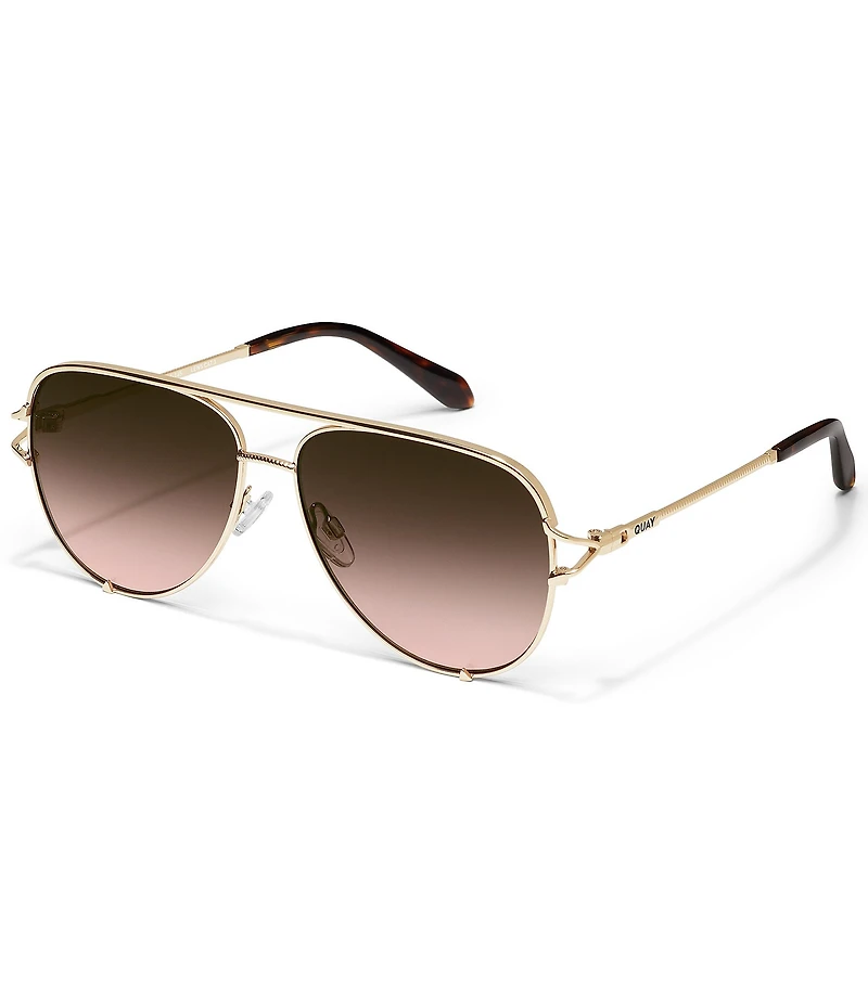 QUAY Women's High Key Twist 51mm Aviator Sunglasses