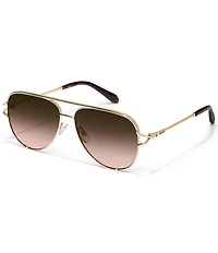 QUAY Women's High Key Twist 51mm Aviator Sunglasses