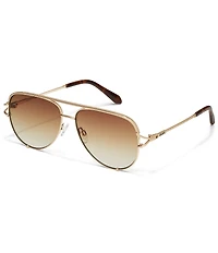 QUAY Women's High Key Twist 51mm Aviator Sunglasses