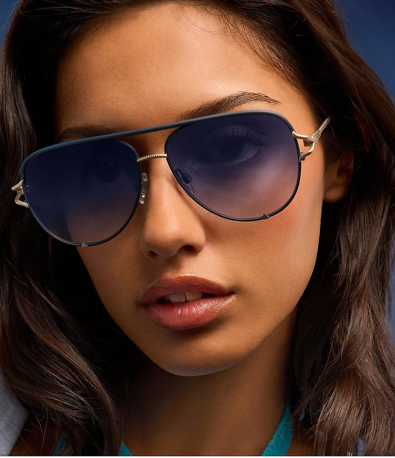 QUAY Women's High Key Twist 51mm Aviator Sunglasses