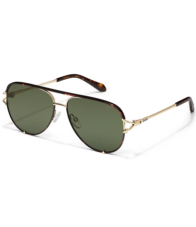 QUAY Women's High Key Twist 51mm Aviator Sunglasses