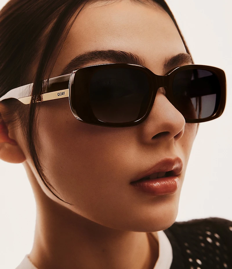 QUAY Women's Karma 39mm Rectangle Sunglasses