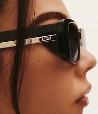 QUAY Women's Karma 39mm Rectangle Sunglasses