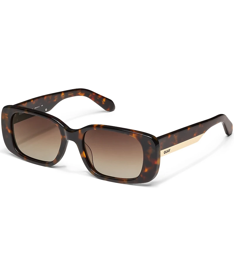 QUAY Women's Karma 39mm Rectangle Sunglasses