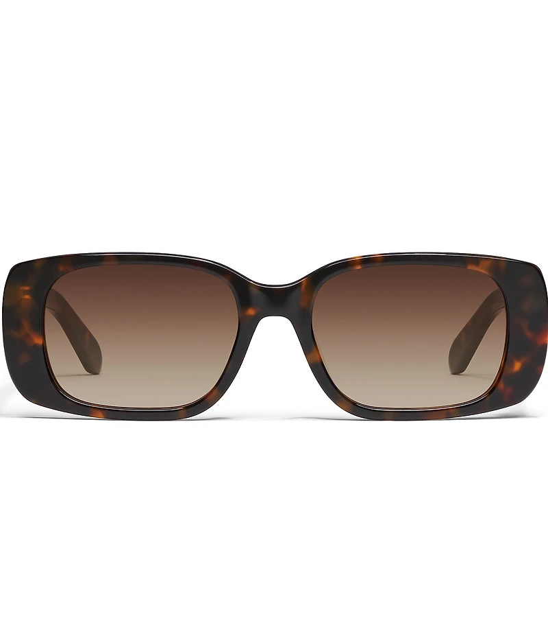 QUAY Women's Karma 39mm Tortoise Rectangle Sunglasses
