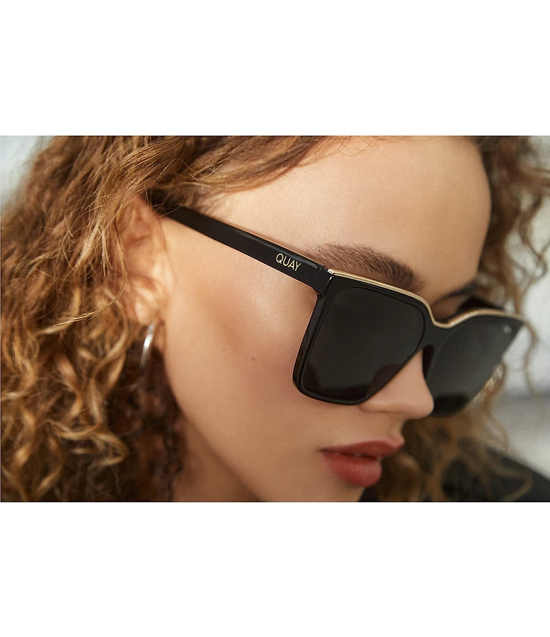 QUAY Women's Level Up 51mm Square Sunglasses