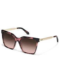 QUAY Women's Level Up Remixed 52mm Square Glasses
