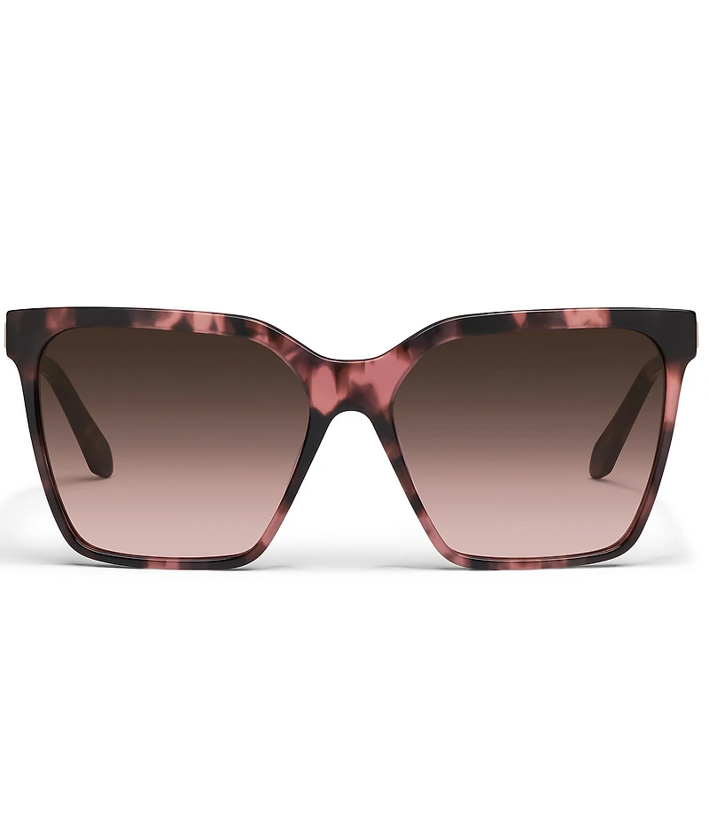 QUAY Women's Level Up Remixed 52mm Square Glasses