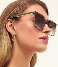 QUAY Women's Level Up Remixed 52mm Square Glasses