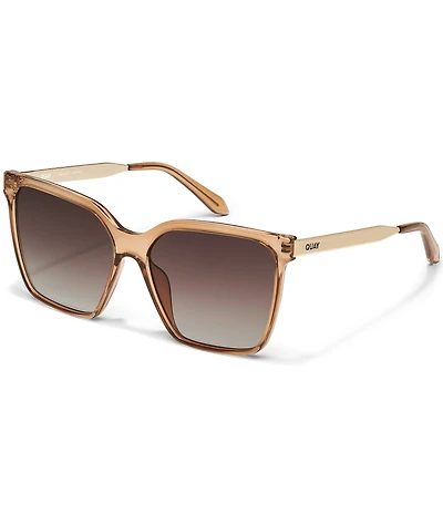 QUAY Women's Level Up Remixed 52mm Square Glasses
