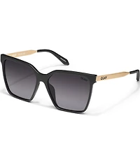 QUAY Women's Level Up Remixed 52mm Square Polarized Sunglasses