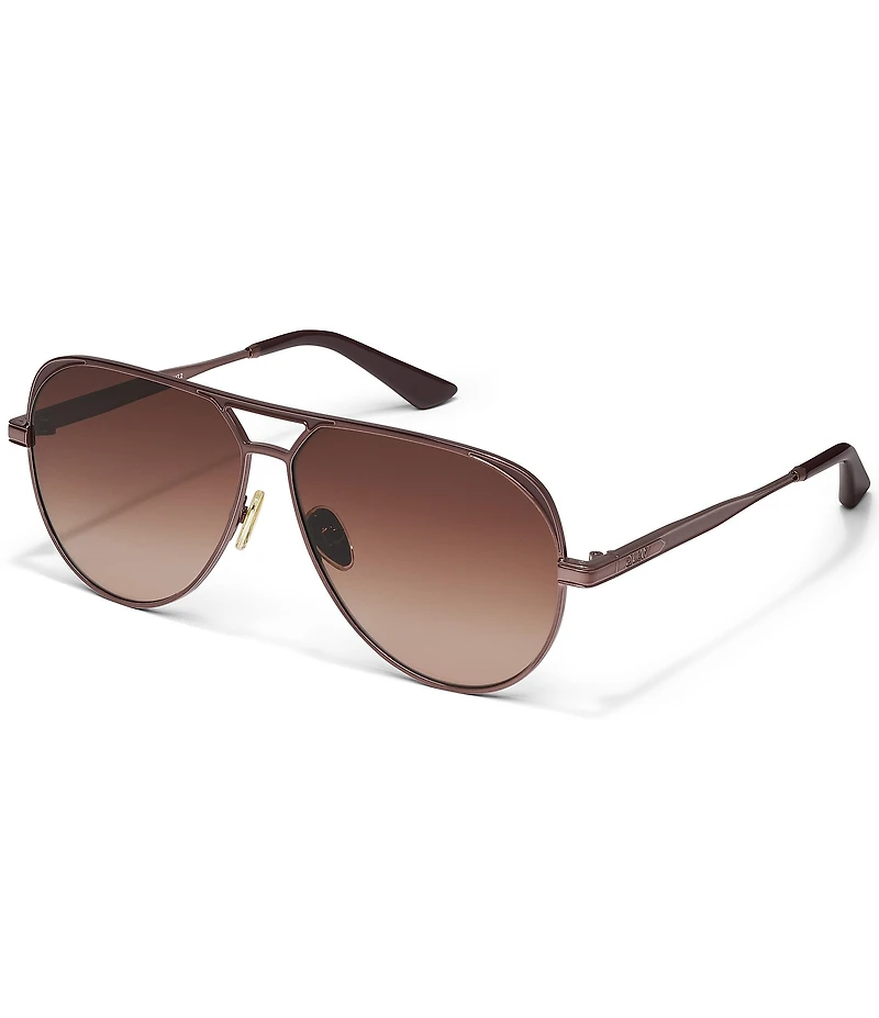 QUAY Women's Open Tab 54mm Aviator Sunglasses
