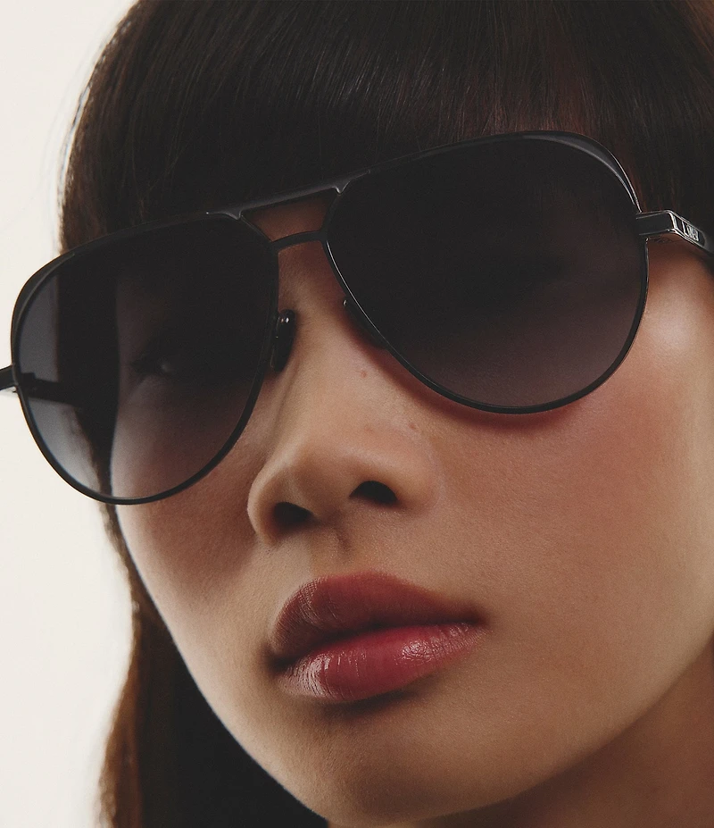 QUAY Women's Open Tab 54mm Aviator Sunglasses