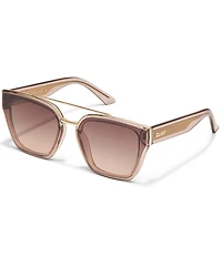 QUAY Women's Sweet Talker 51mm Transparent Square Sunglasses