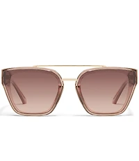 QUAY Women's Sweet Talker 51mm Transparent Square Sunglasses
