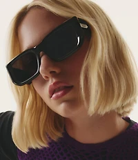 QUAY Women's Tell Me More 37mm Square Sunglasses