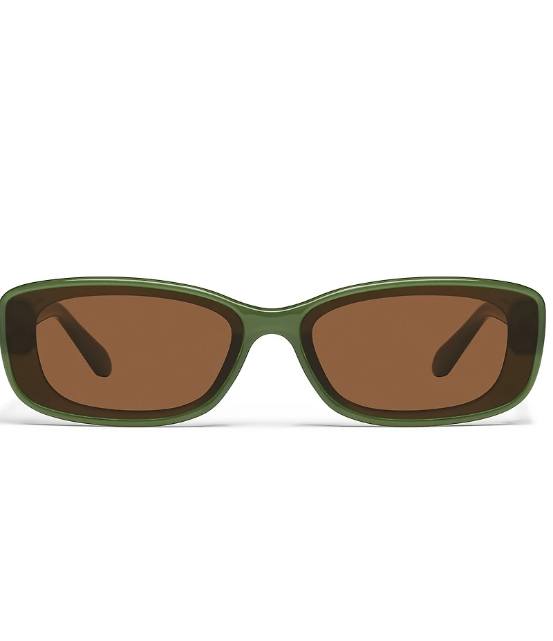 QUAY Women's Vibe Check 35mm Rectangle Sunglasses