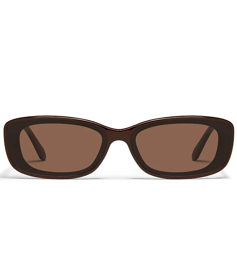 QUAY Women's Vibe Check 35mm Rectangle Sunglasses