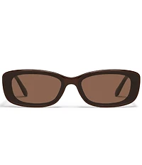 QUAY Women's Vibe Check 35mm Rectangle Sunglasses