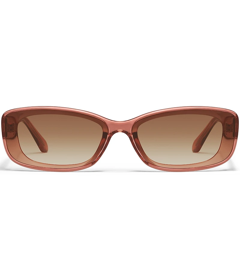 QUAY Women's Vibe Check 35mm Rectangle Sunglasses