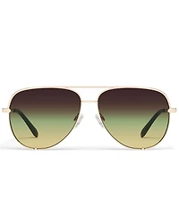 QUAY High Key Extra Large 55mm Aviator Sunglasses