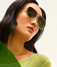 QUAY High Key Extra Large 55mm Aviator Sunglasses