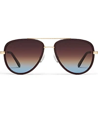 QUAY Unisex All In Medium 48mm Aviator Sunglasses