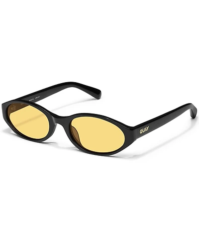 QUAY Unisex Aura Points 35mm Retro Round Sunglasses