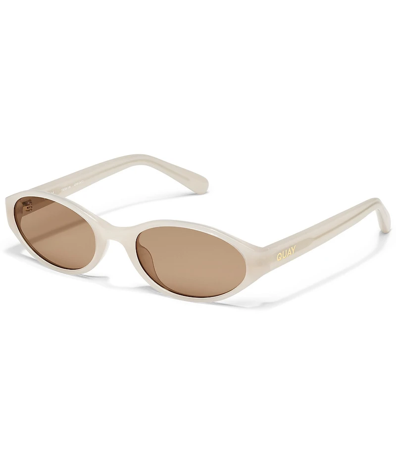 QUAY Unisex Aura Points 35mm Retro Round Sunglasses