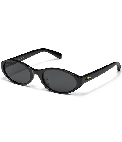 QUAY Unisex Aura Points 35mm Round Sunglasses