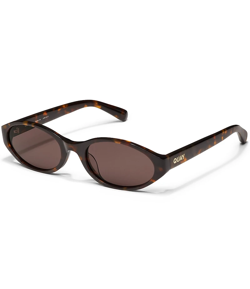 QUAY Unisex Aura Points 35mm Round Sunglasses