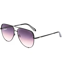 QUAY Unisex High Key Extra Large 55mm Aviator Sunglasses