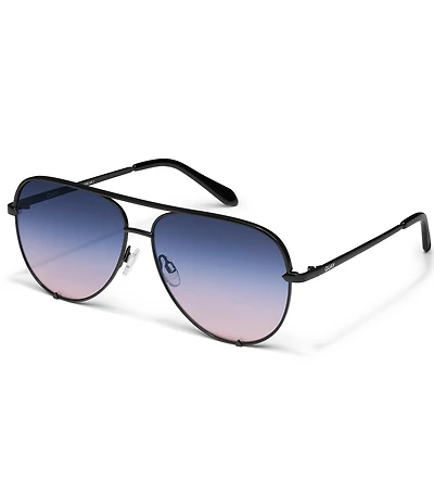 QUAY Unisex High Key Extra Large 55mm Aviator Sunglasses
