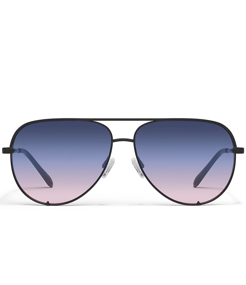 QUAY Unisex High Key Extra Large 55mm Aviator Sunglasses