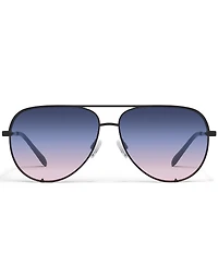 QUAY Unisex High Key Extra Large 55mm Aviator Sunglasses