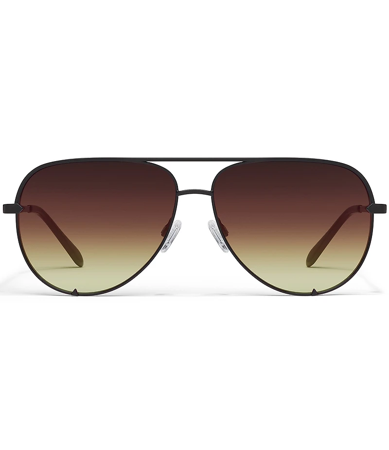 QUAY Unisex High Key Extra Large 55mm Aviator Sunglasses