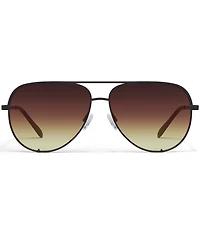 QUAY Unisex High Key Extra Large 55mm Aviator Sunglasses