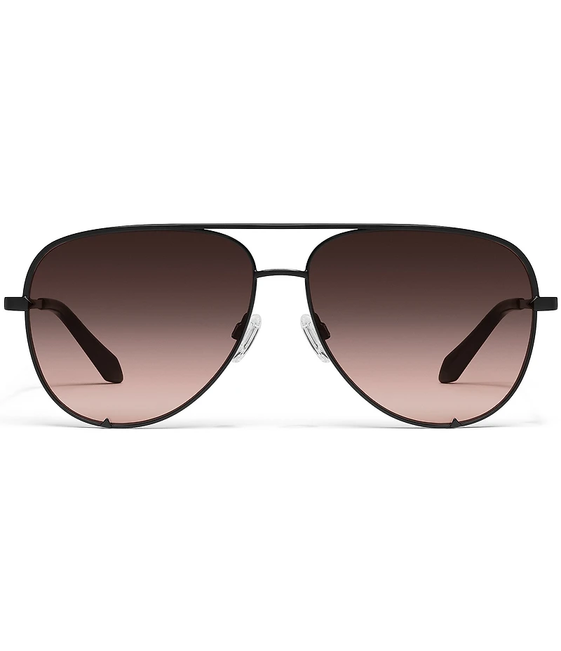 QUAY Unisex High Key Extra Large 55mm Aviator Sunglasses