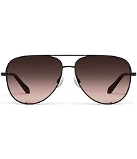 QUAY Unisex High Key Extra Large 55mm Aviator Sunglasses