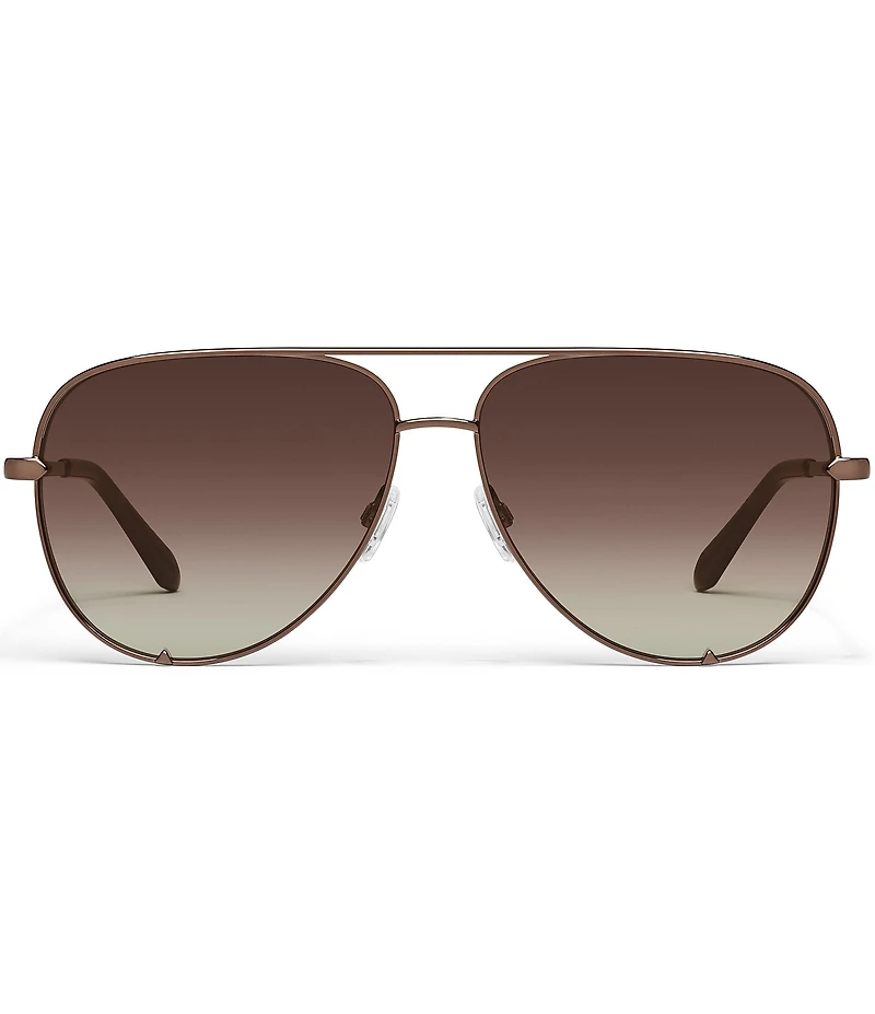 QUAY Unisex High Key Extra Large 55mm Aviator Sunglasses