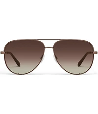QUAY Unisex High Key Extra Large 55mm Aviator Sunglasses