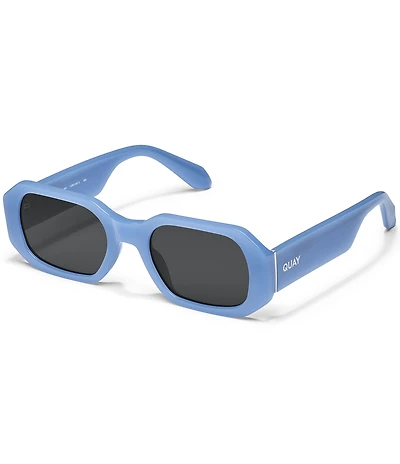 QUAY Unisex Hyped Up 38mm Rectangle Sunglasses