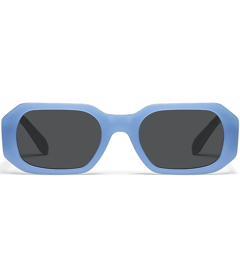 QUAY Unisex Hyped Up 38mm Rectangle Sunglasses