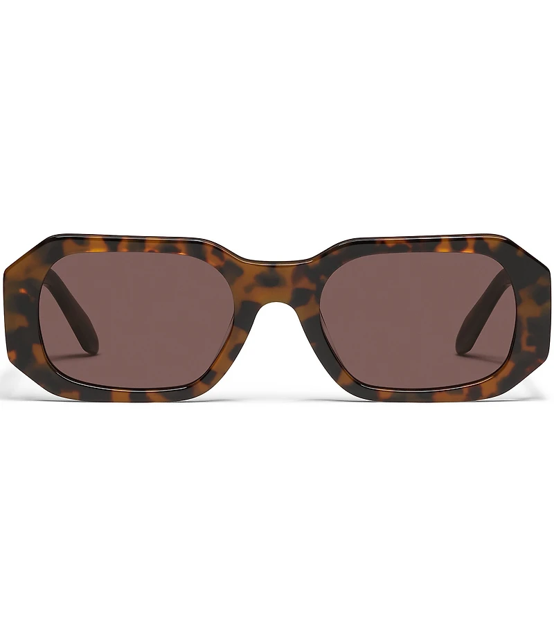 QUAY Unisex Hyped Up 38mm Rectangle Sunglasses
