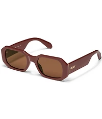 QUAY Unisex Hyped Up 38mm Rectangle Sunglasses