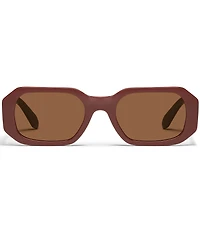 QUAY Unisex Hyped Up 38mm Rectangle Sunglasses
