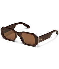 QUAY Unisex Hyped Up 38mm Rectangle Sunglasses
