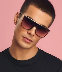 QUAY Unisex Nightfall Remixed Shield Sunglasses